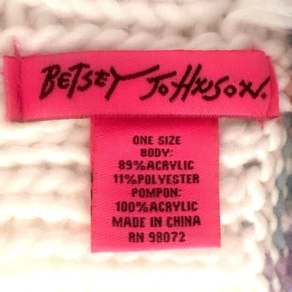 Betsey Johnson beanie hat winter wear snow bunny one size mint condition - Picture 3 of 6